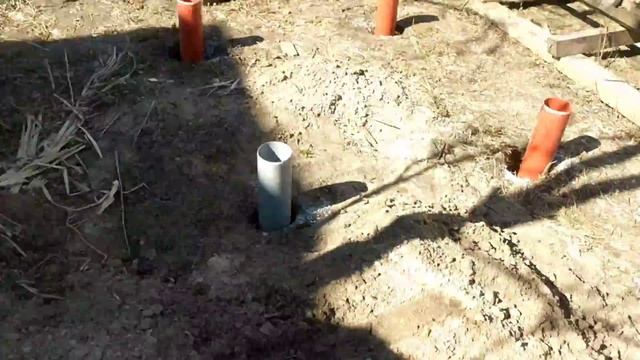 Каркасный сарай, утеплённый. #1/4 Столбчатый фундамент. Frame barn insulated. Pillar foundation. смотреть онлайн