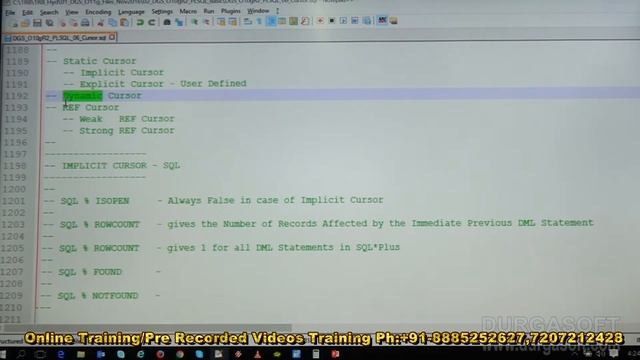 OracleTutorial || onlinetraining|| pl/sql ||Cursor Part-7 by Basha смотреть онлайн
