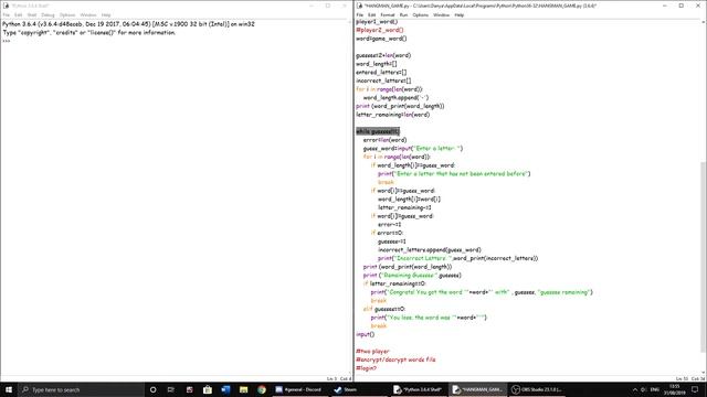 Hangman Game in Python 3.6 смотреть онлайн