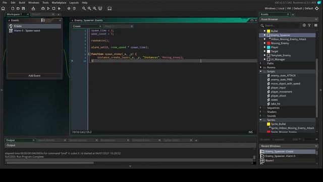 Top-Down Shooter в GameMaker. Часть 4 - перезарядка, спавн врагов, пули из ствола |Урок по GameMake