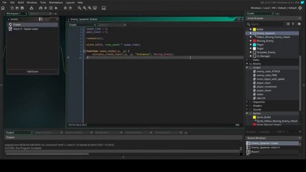 Top-Down Shooter в GameMaker. Часть 4 - перезарядка, спавн врагов, пули из ствола |Урок по GameMake