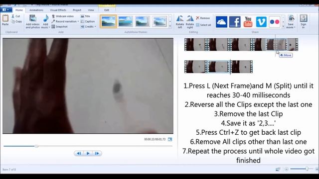 How To Reverse A Video Using Movie Maker