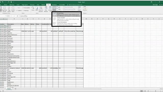 Excel - Freeze Panes - Freeze top row in excel смотреть онлайн