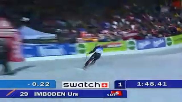 Bode Miller wins slalom (Schladming 2002) смотреть онлайн