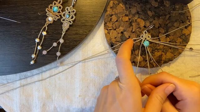 Мастер класс. Макраме серьги. Macrame Tutorial "Flower of a woman" смотреть онлайн