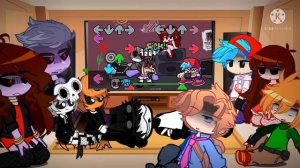 FNF Reacts to QT Mod | Gacha Reaction Video