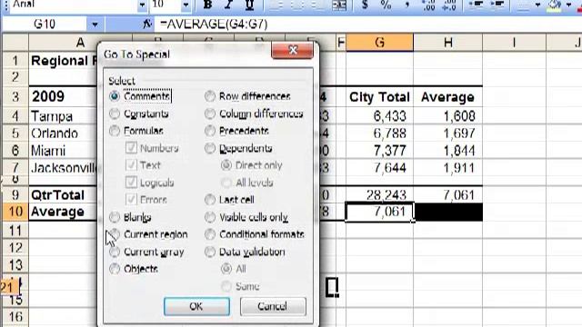 Select Current Data Region in Excel смотреть онлайн