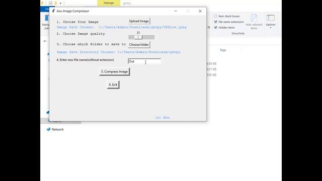 Tkinter GUI : Image Compressor Python смотреть онлайн
