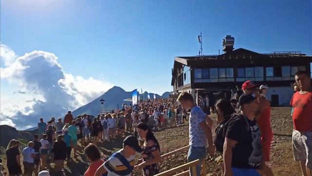 Роза Хутор⛰️/РозаПик 2320 м./Канатка🚡/На открытых кабинках🚡/Огромные очереди чтобы вернуться назад