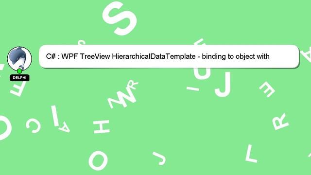 C# : WPF TreeView HierarchicalDataTemplate - binding to object with multiple child collections смотреть онлайн