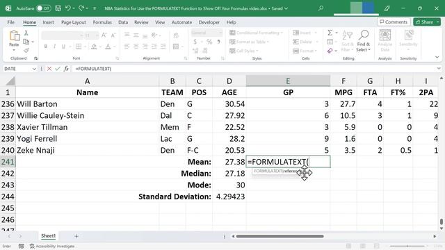 Use the FORMULATEXT Function to Show Off Your Formulas смотреть онлайн