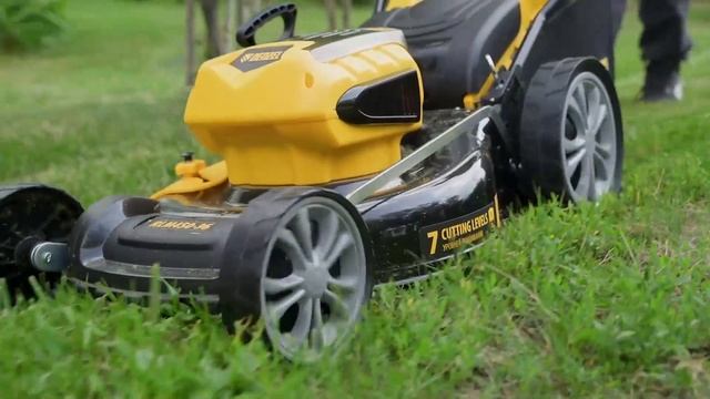 Газонокосилка аккумуляторная DENZEL RLM450-36, 45см, несамоходная, 4Ач смотреть онлайн