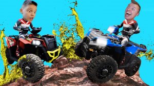 ЕДЕМ на КВАДРИКЕ по ГРЯЗИ и БРЕВНАМ в игре OVERPASS Летсплей от Игорюшины Игруши