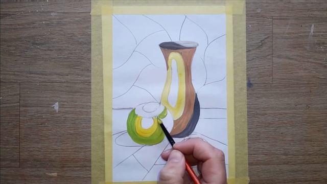 Живопис. Монументальний живопис. Ескіз вітражу "Натюрморт" смотреть онлайн