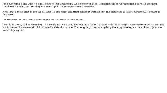 Using PHP scripts from html on mac's default web server смотреть онлайн