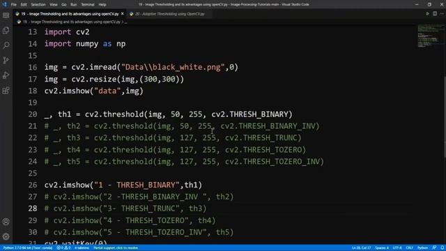 Thresholding in opencv смотреть онлайн