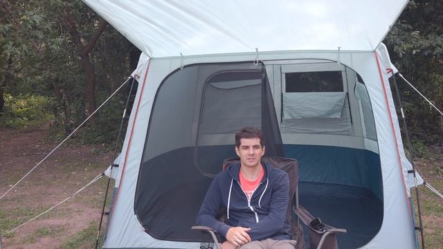 Моя шатер-палатка от Decathlon. ARPENAZ BASE M Quechua. Органайзер и электричество в палатке