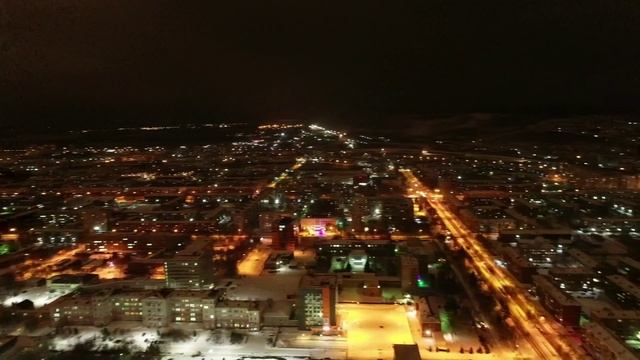 Ночной город 3 января 2020 Новокузнецк 4К UHD