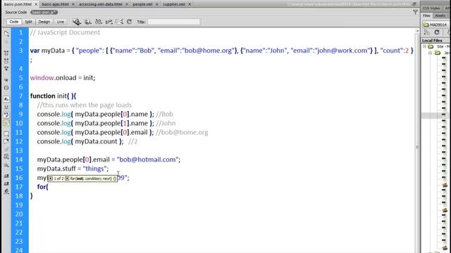 MAD9014 - Manipulating JSON with Javascript смотреть онлайн
