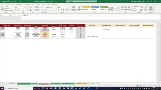 AMAZING Recruitment Management Excel Template and Dashboard смотреть онлайн