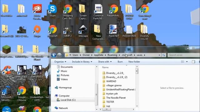 Minecraft How to: Download maps such as Diversity! смотреть онлайн