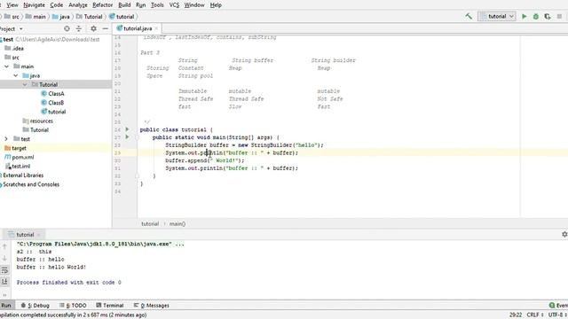 Java Lesson 7 String in java Hindi Part-3 String vs StringBuffer vs StringBuilder By Pankaj Goyal смотреть онлайн