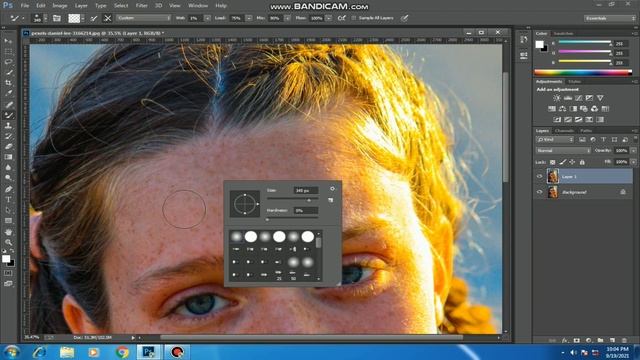 EASY SKIN RETOUACHING JUST 1 STEP IN PHOTOSHOP. COMPLETE DETAIL MIXER BRUSH TOOL смотреть онлайн