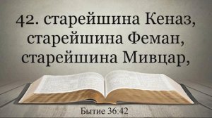 Лучшая Видео Библия. Чтение Бытие. Главы 36-37. Синодальный перевод