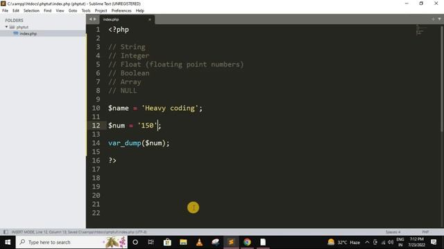 Datatypes in php | datatypes kya h | php tutorial for beginners full - 7 | php tutorial #datatypes смотреть онлайн