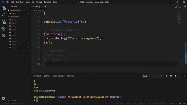 JavaScript - ES6 #12 | Functions - Anonymous, Lambda , Constructor, Generator | Tharun Shiv смотреть онлайн