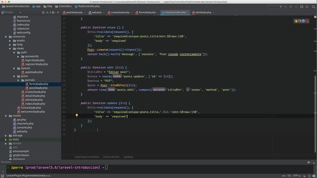 15 Laravel 5.6: Actualizar y validar posts evitando títulos duplicados смотреть онлайн