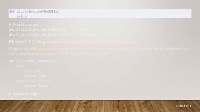 Checking if a String is a Decimal Number in Python смотреть онлайн