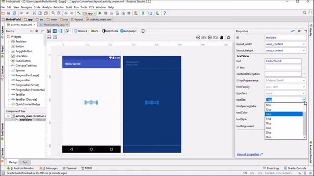 Create hello world app in android studio tutorial смотреть онлайн