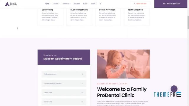 Timan - Dental Clinic and Medical WordPress Theme смотреть онлайн
