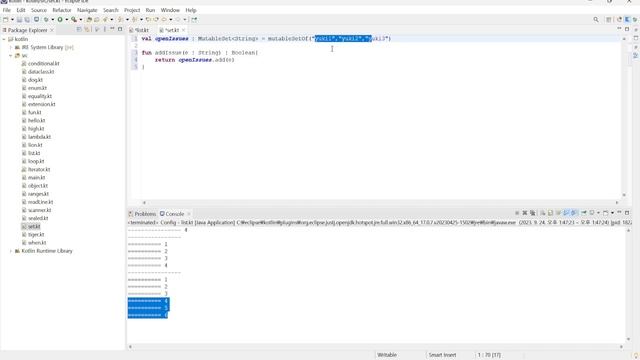kotlin example - List, Set смотреть онлайн