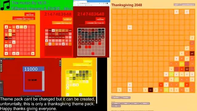 Thanksgiving 2048 8x8 With 2048 16x16