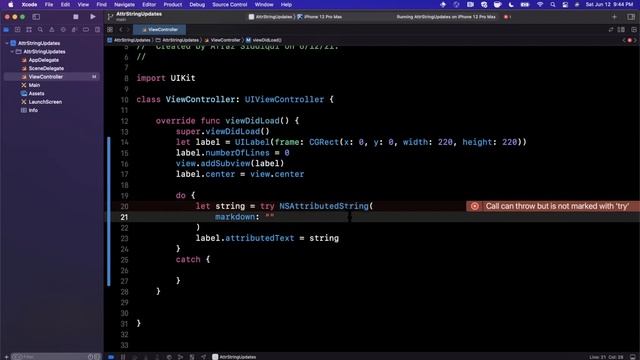 Swift 5.5: New Attributed String (2021, Xcode 13, iOS 15) - iOS for Beginners смотреть онлайн