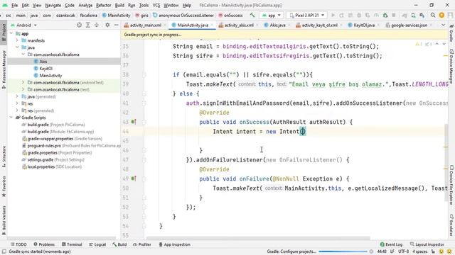 Android Mobil Programlama Dersleri Java & Kotlin #37 Java Firebase Kullanıcı Girişi смотреть онлайн