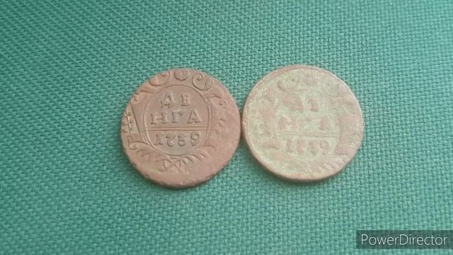 Медная монета Деньга 1739 года Обзор разновидности цена и стоимость Большая корона Малая корона