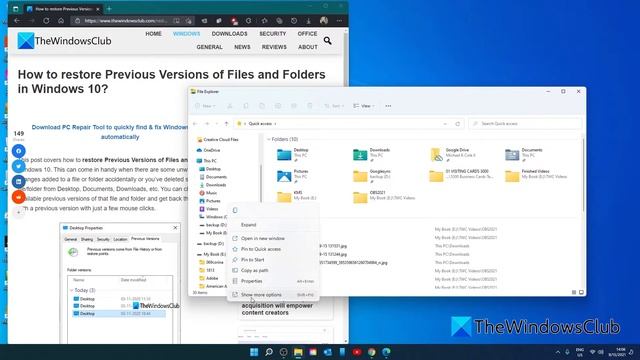 How to restore Previous Versions of Files and Folders in Windows смотреть онлайн