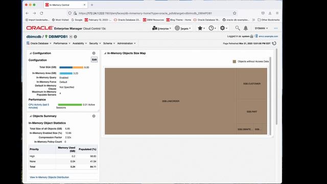 Enterprise Manager In-Memory Central demo смотреть онлайн