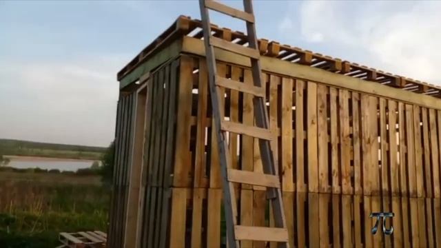 Бытовка за 10 минут из  поддонов (10 дней-200 уе)