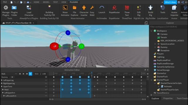 Как сделать кастомные анимации игрока. Урок по роблокс студио. | KYUP смотреть онлайн