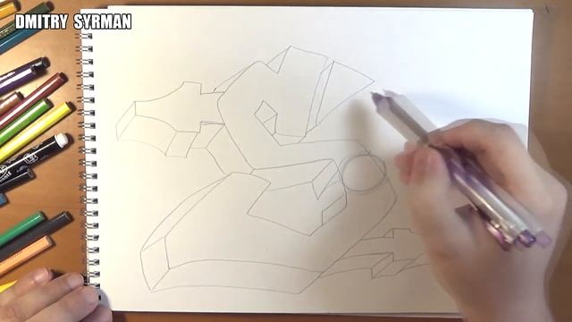 How to draw graffiti letter S, Как нарисовать граффити букву смотреть онлайн