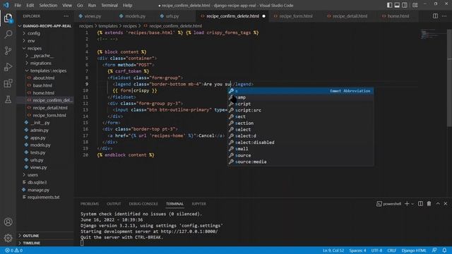 Python Django Tutorial #10 - Full Stack Web App [2023] - Recipes CRUD Part 2 смотреть онлайн