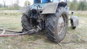 мтз80 за сеном цепляем телеги!