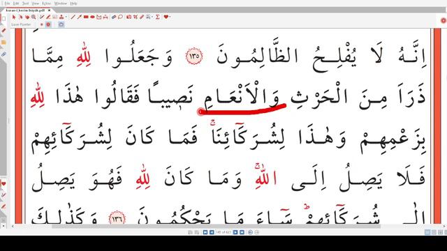 Quran 144.Surah Enam 18-for New Learners-underlined Reading-word By Word-slow-tajvid