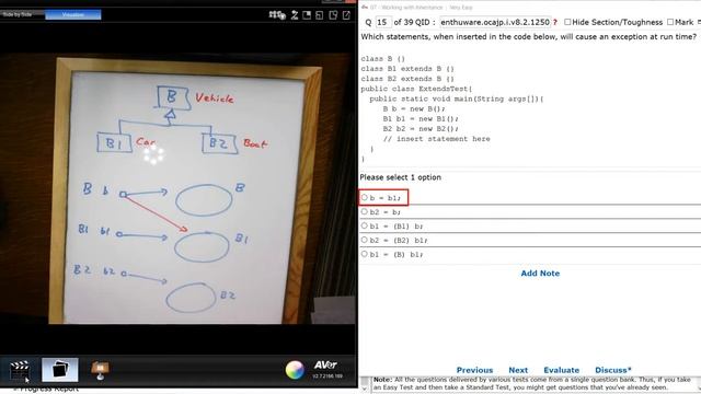 Understanding ClassCastException's - from my 1Z0-808 (OCA) Zoom course (enthuware.ocajp.i.v8.2.1250 смотреть онлайн