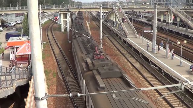 Электропоезд ЭД4М-0503 "ЦППК-Спутник" станция Железнодорожная смотреть онлайн