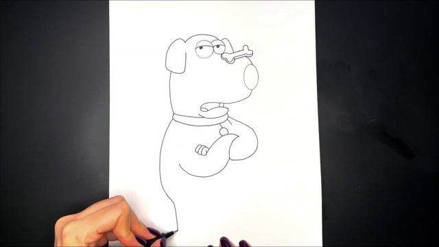 Brian Griffin - How to Draw Easily with Markers. Family Guy Drawing смотреть онлайн
